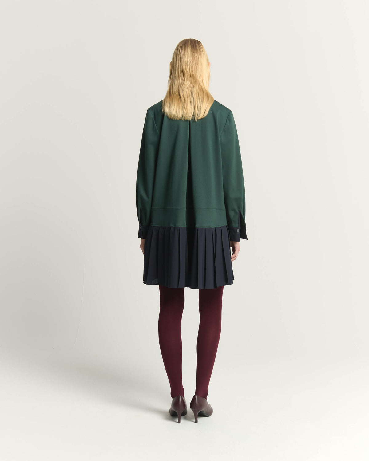 COLLEGE DRESS WITH CONTRAST PLASTRON