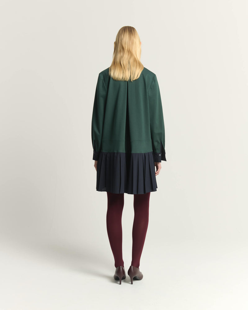 COLLEGE DRESS WITH CONTRAST PLASTRON