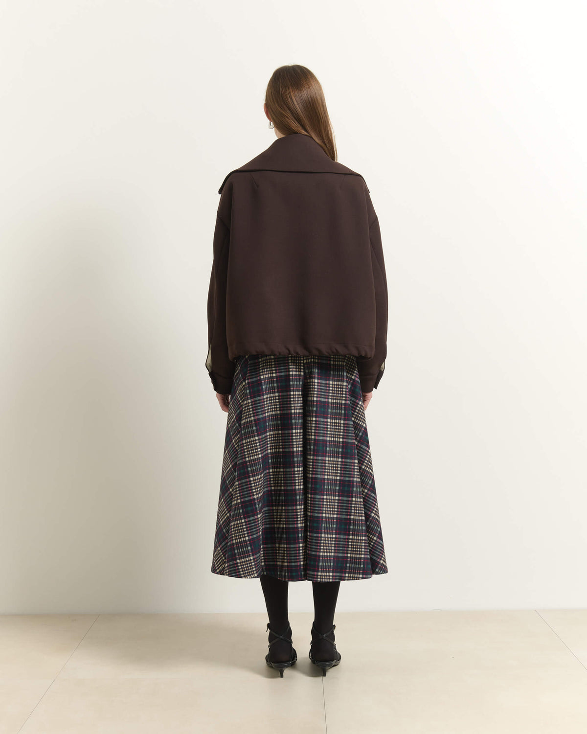 SHORT BOMBER JACKET WITH ADJUSTABLE DRAWSTRING