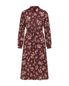 PRINTED FLUID DRESS WITH BELT