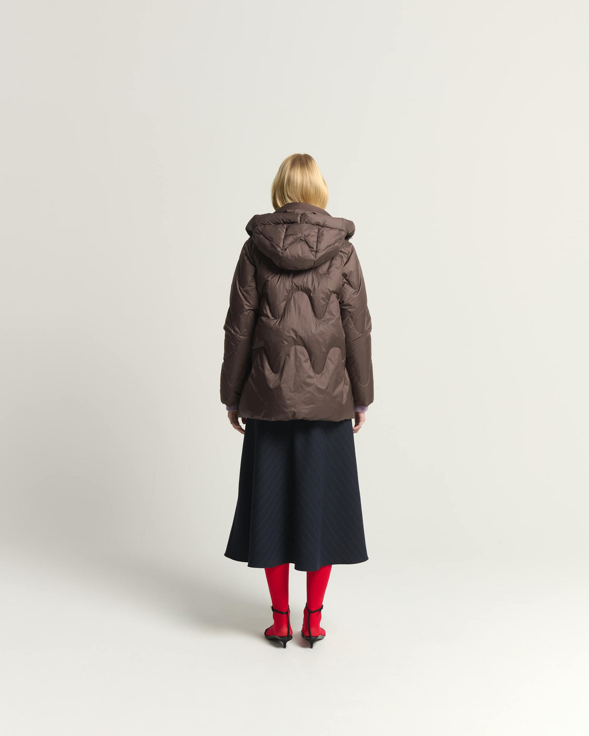 PIUMINO IN NYLON CON VERA IMBOTTITURA IN PIUMA