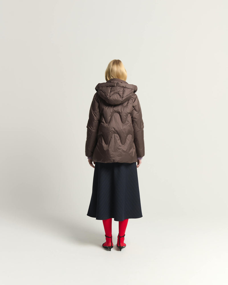 PIUMINO IN NYLON CON VERA IMBOTTITURA IN PIUMA