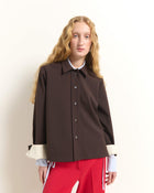 CAMICIA FLUIDA CON POLSINI A CONTRASTO