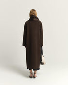 LONG COAT WITH INTEGRATED SCARF