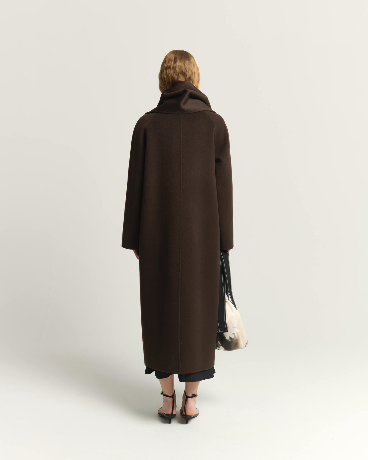 LONG COAT WITH INTEGRATED SCARF