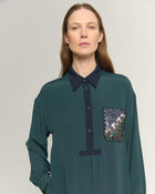 ABITO A CAMICIA CON TASCA PAILLETTES
