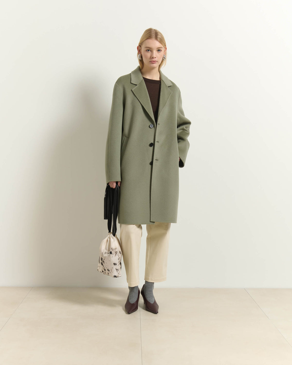 CAPPOTTO MONOPETTO IN LANA CON REVER CLASSICI