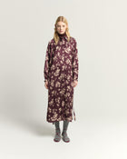 PRINTED FLUID DRESS WITH BELT