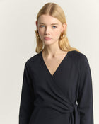 WRAP DRESS WITH SIDE KNOT