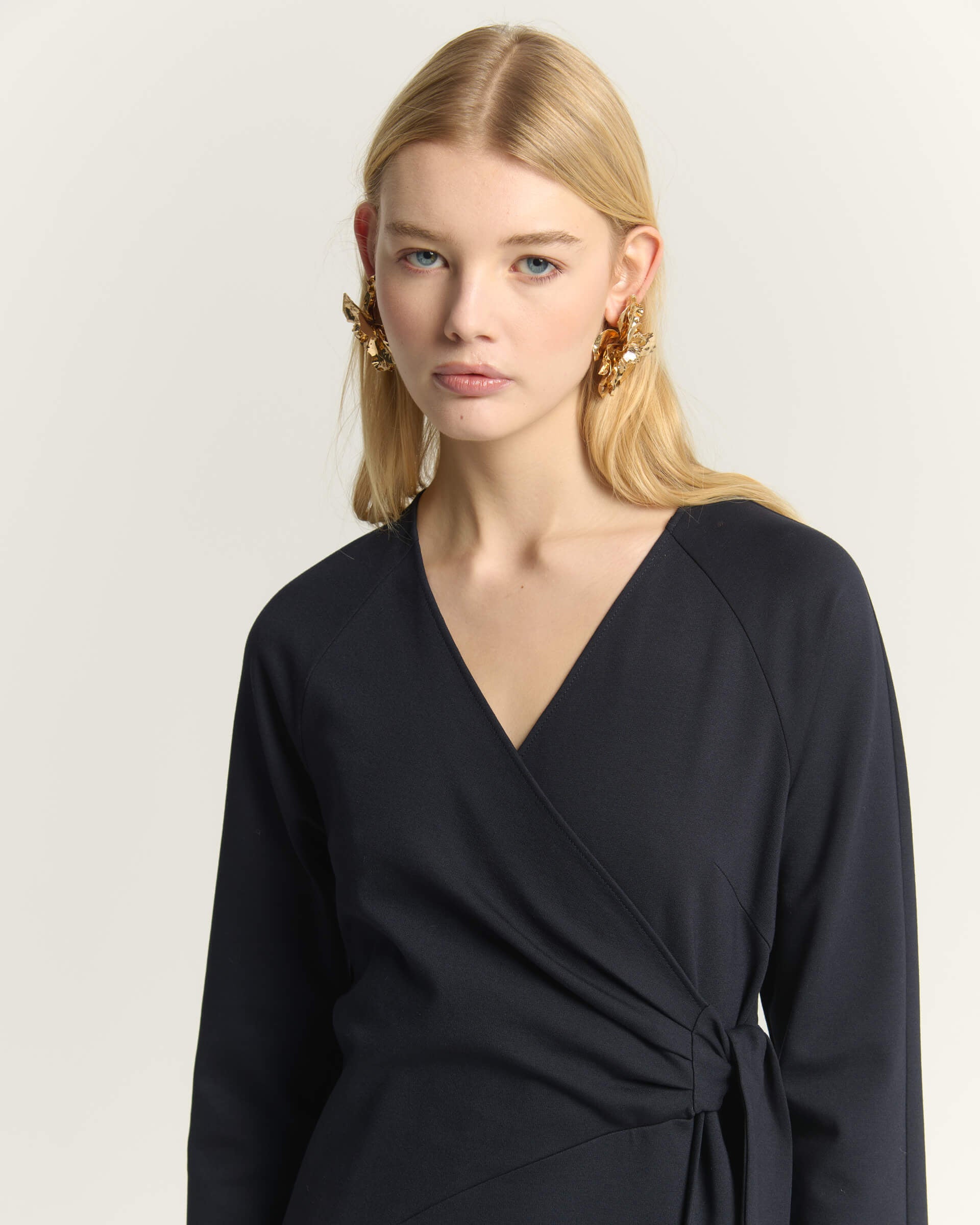 WRAP DRESS WITH SIDE KNOT