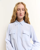 CROPPED SHIRT WITH DRAWSTRING HEM