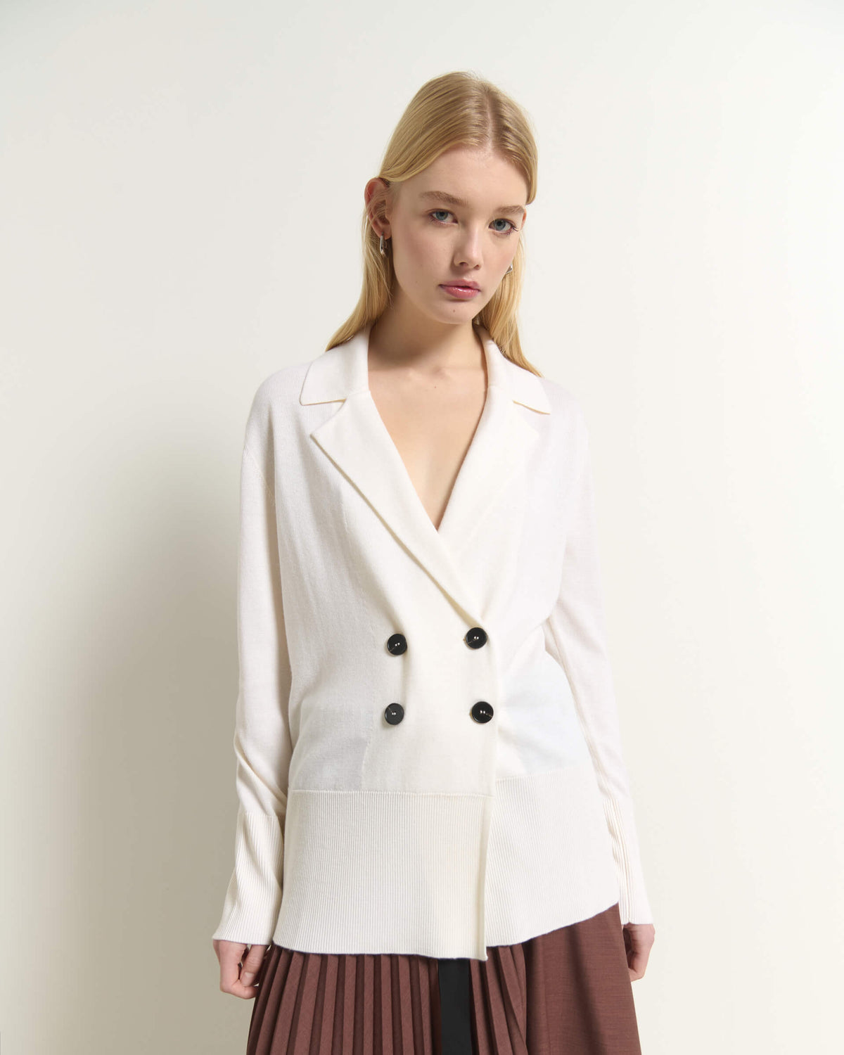 DOUBLE-BREASTED CARDIGAN