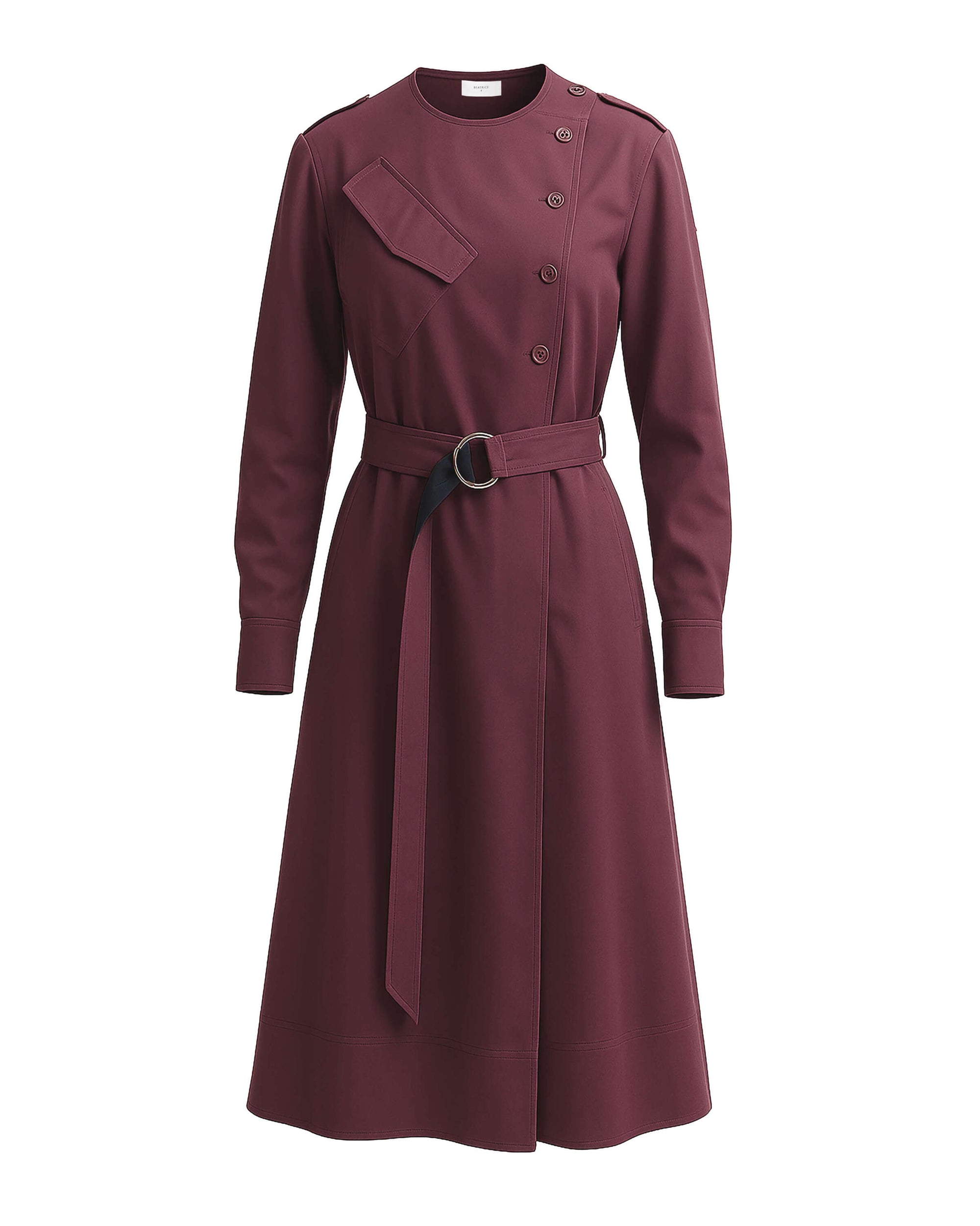MIDI DRESS WITH MILITARY DETAILS
