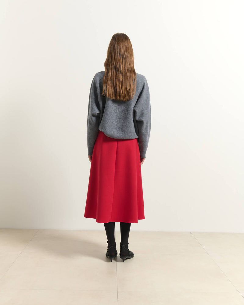 MAGLIONE IN LANA CON COLLO A CONTRASTO