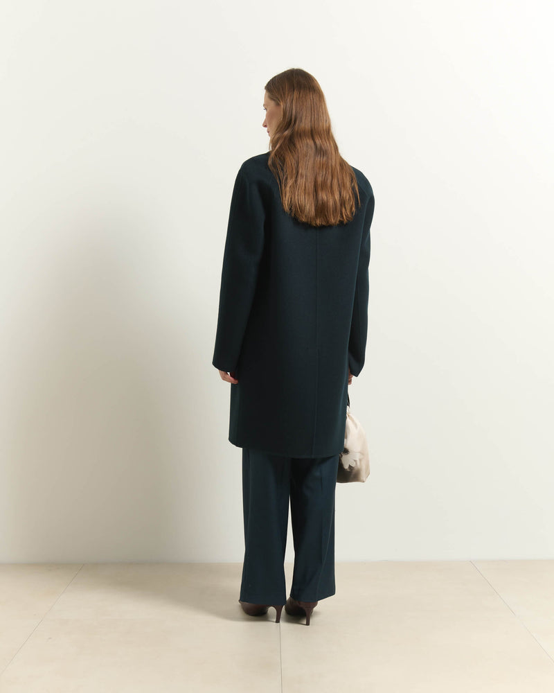 CAPPOTTO MONOPETTO IN LANA CON REVER CLASSICI