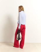 CROPPED SHIRT WITH DRAWSTRING HEM