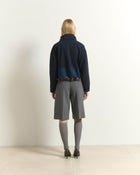 FELPA CON ZIP E DETTAGLIO TARTAN