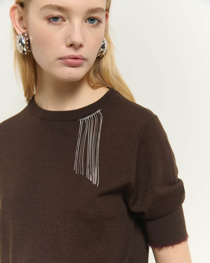 MAGLIA CON COLLO ALLACCIABILE