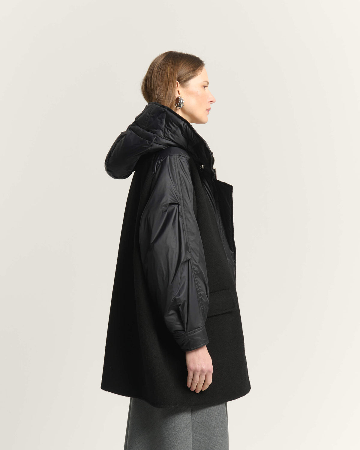 WOOL BLEND PADDED COAT