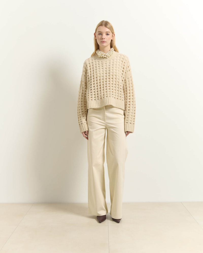 MAGLIONE TRASPARENTE IN MISTO MOHAIR