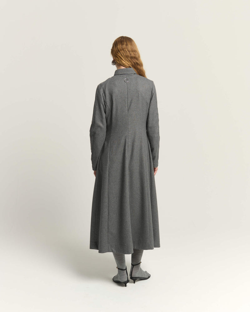 ABITO MIDI IN LANA LEGGERA CON DETTAGLI STRUTTURATI