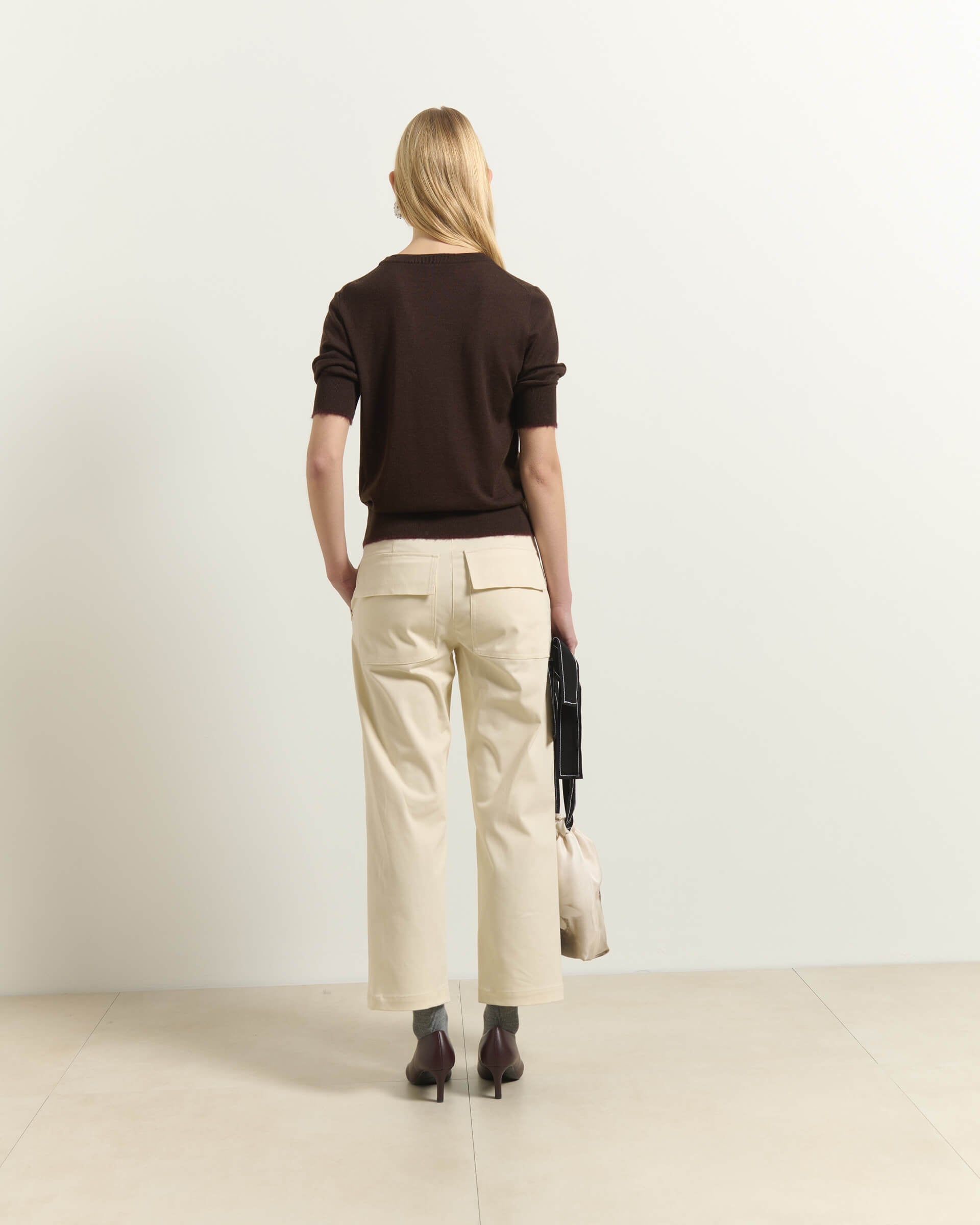 PANTALONI IN COTONE A GAMBA DRITTA