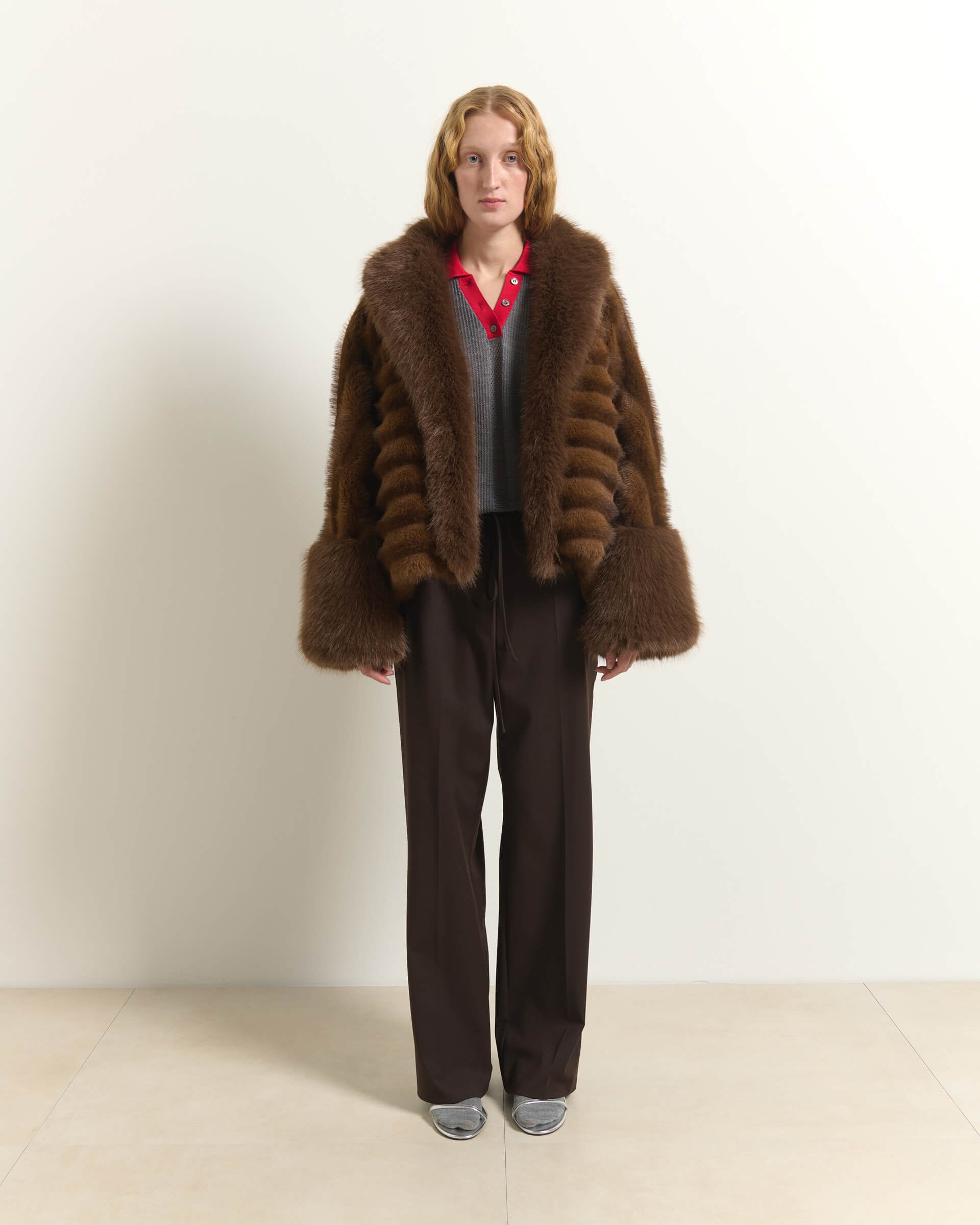 WIDE TROUSERS WITH DEEP PLEATS