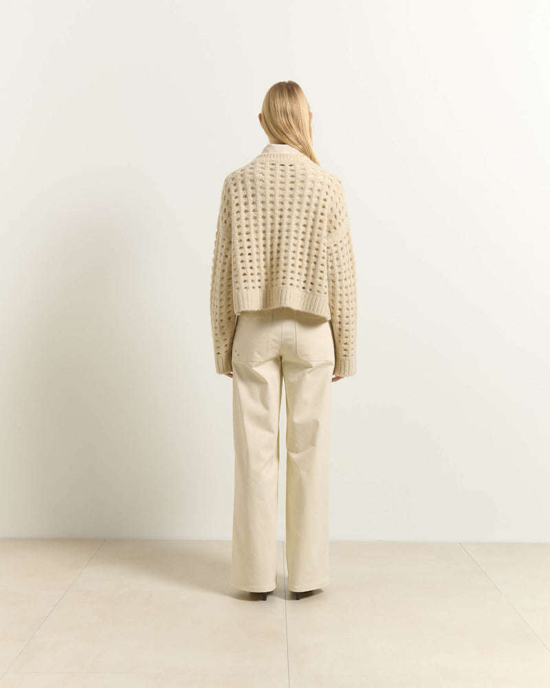 MAGLIONE TRASPARENTE IN MISTO MOHAIR
