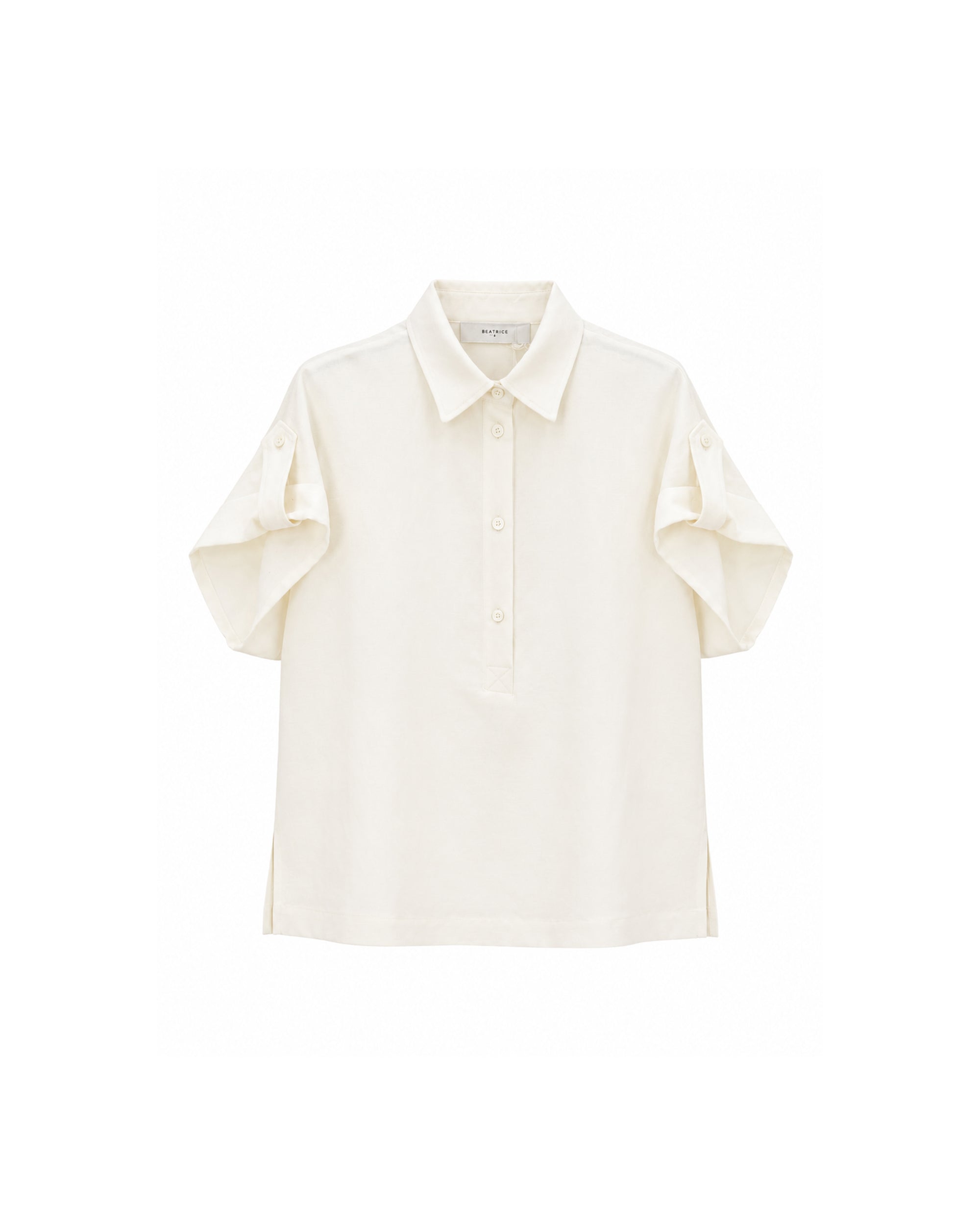 Camicia Oversize con Maniche Arrotolate