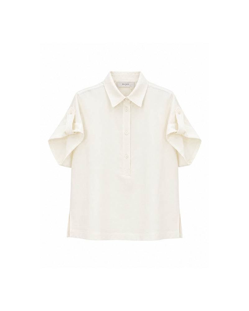 Oversized Shirt with Rolled Sleeves