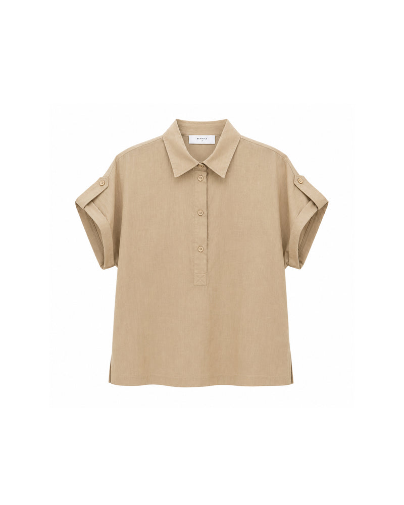 Oversized Shirt with Rolled Sleeves