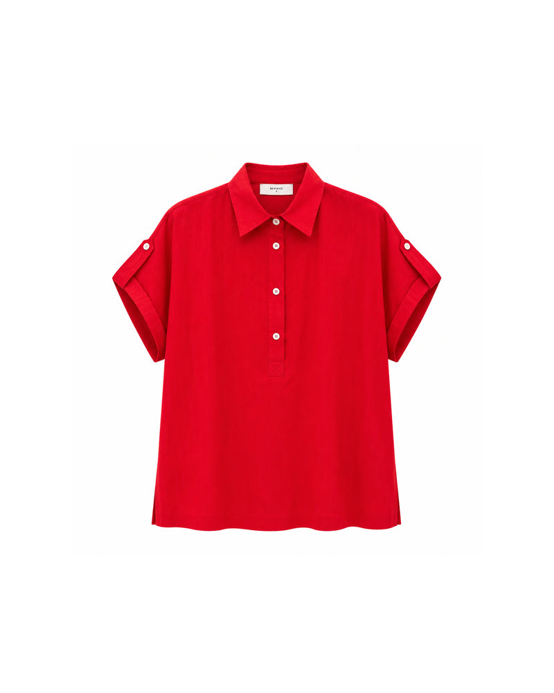 Oversized Shirt with Rolled Sleeves