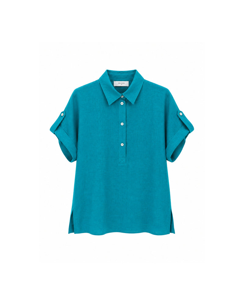 Oversized Shirt with Rolled Sleeves