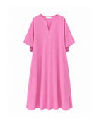 Abito midi in cotone fluido