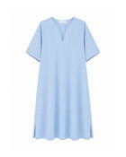Abito midi in cotone fluido