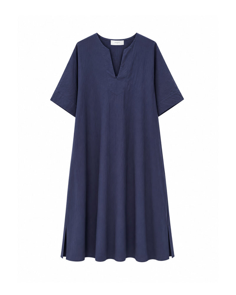 Fluid Cotton Midi Dress