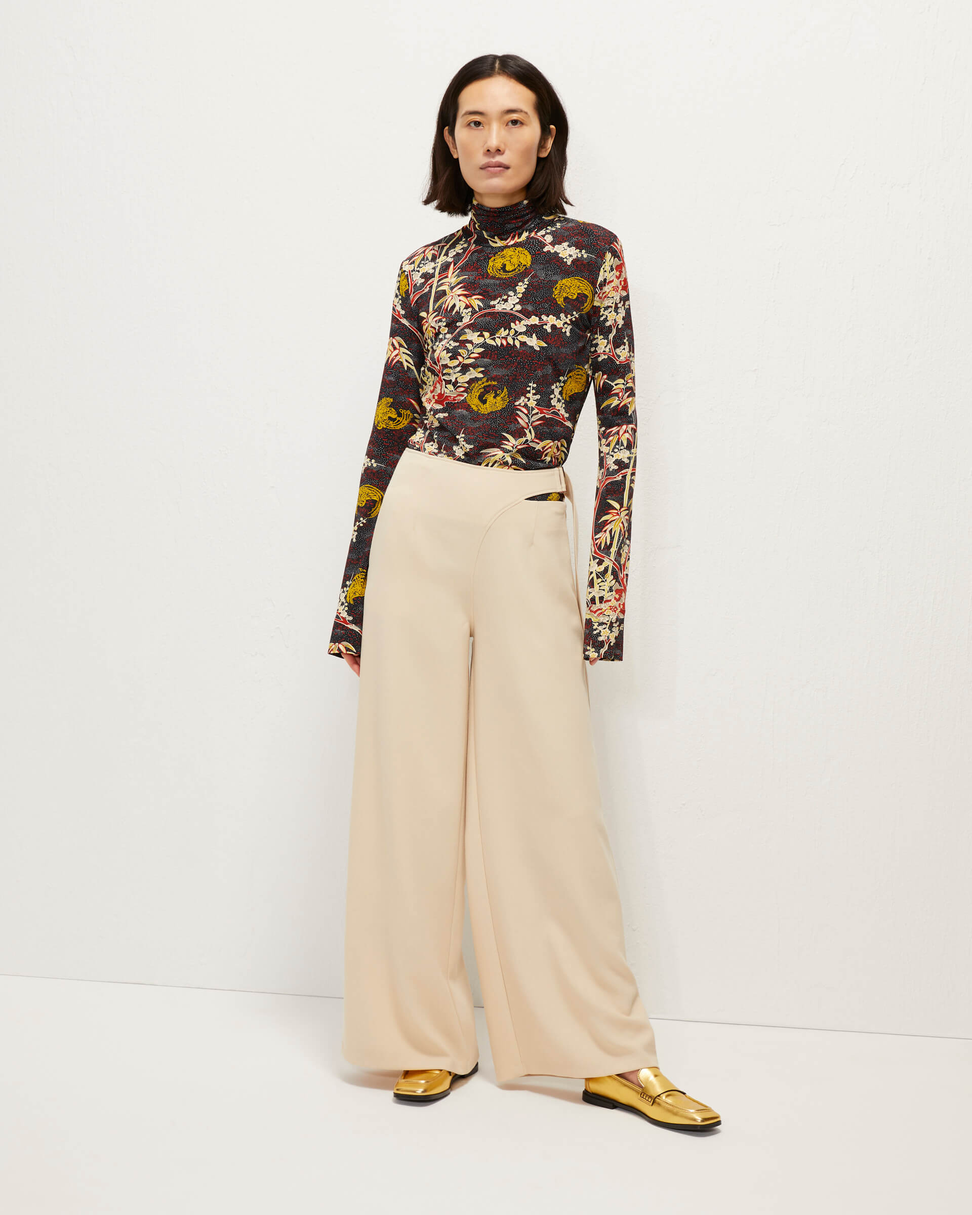 Beatrice .b Wide Leg Trousers With Cut Out