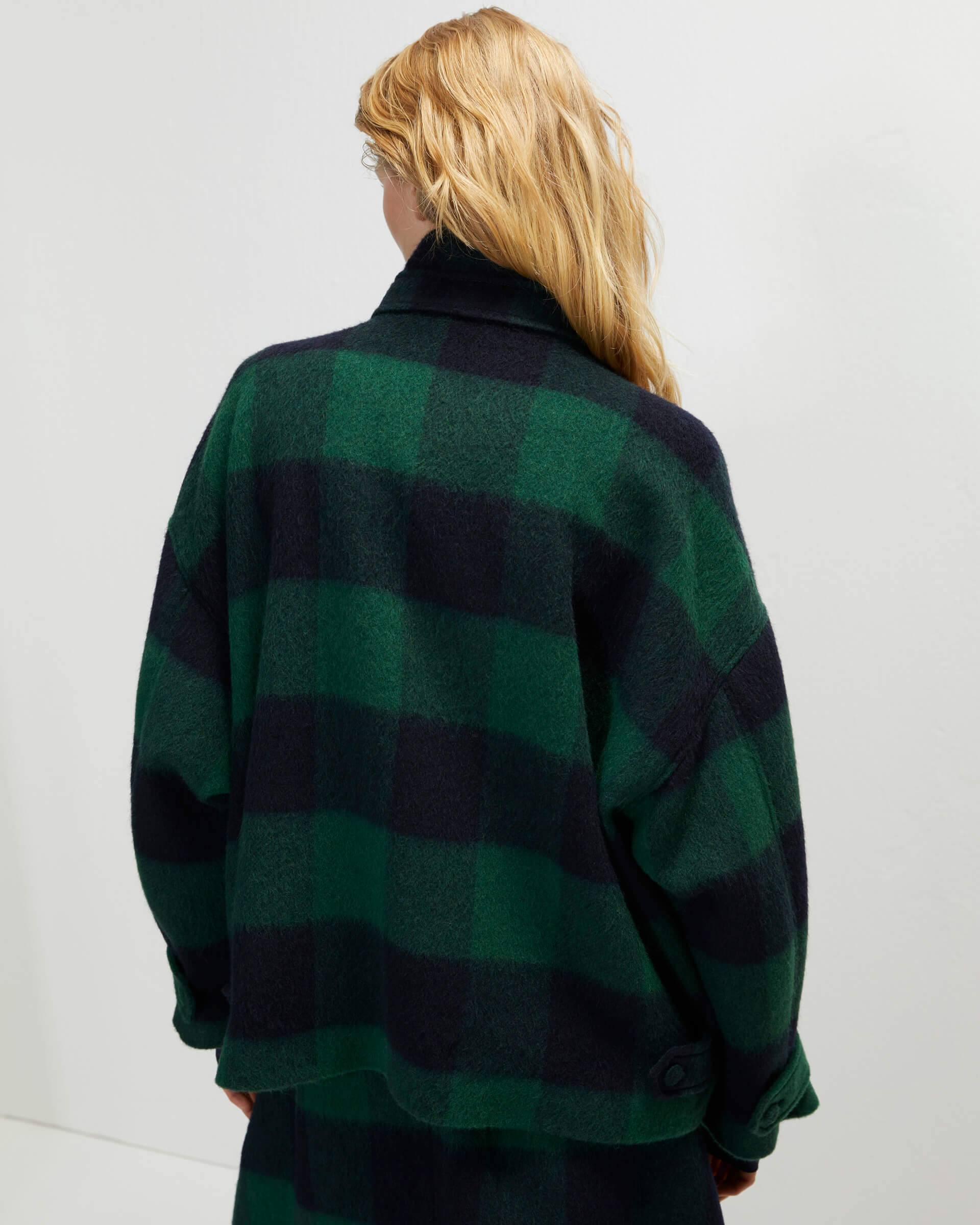 Beatrice .b Oversized Checked Wool Peacoat